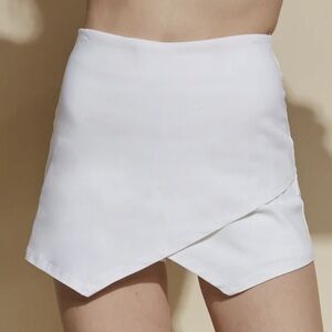 Medium Blue Blush White Skorts High-Waisted Lightweight